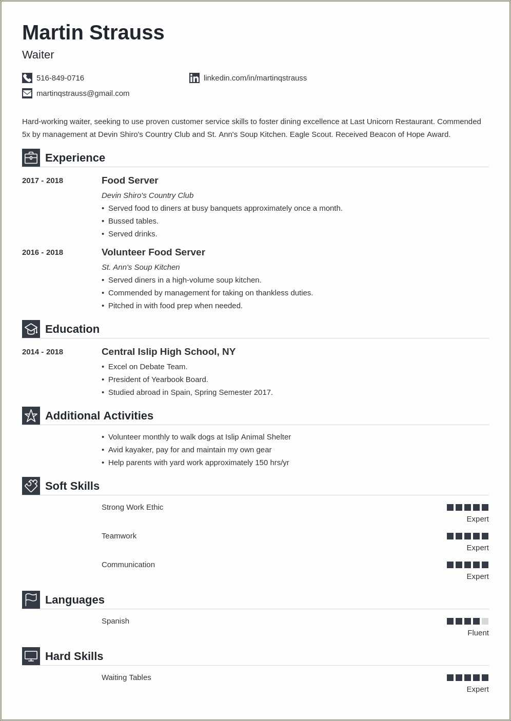 15 Year Old Resume Sample