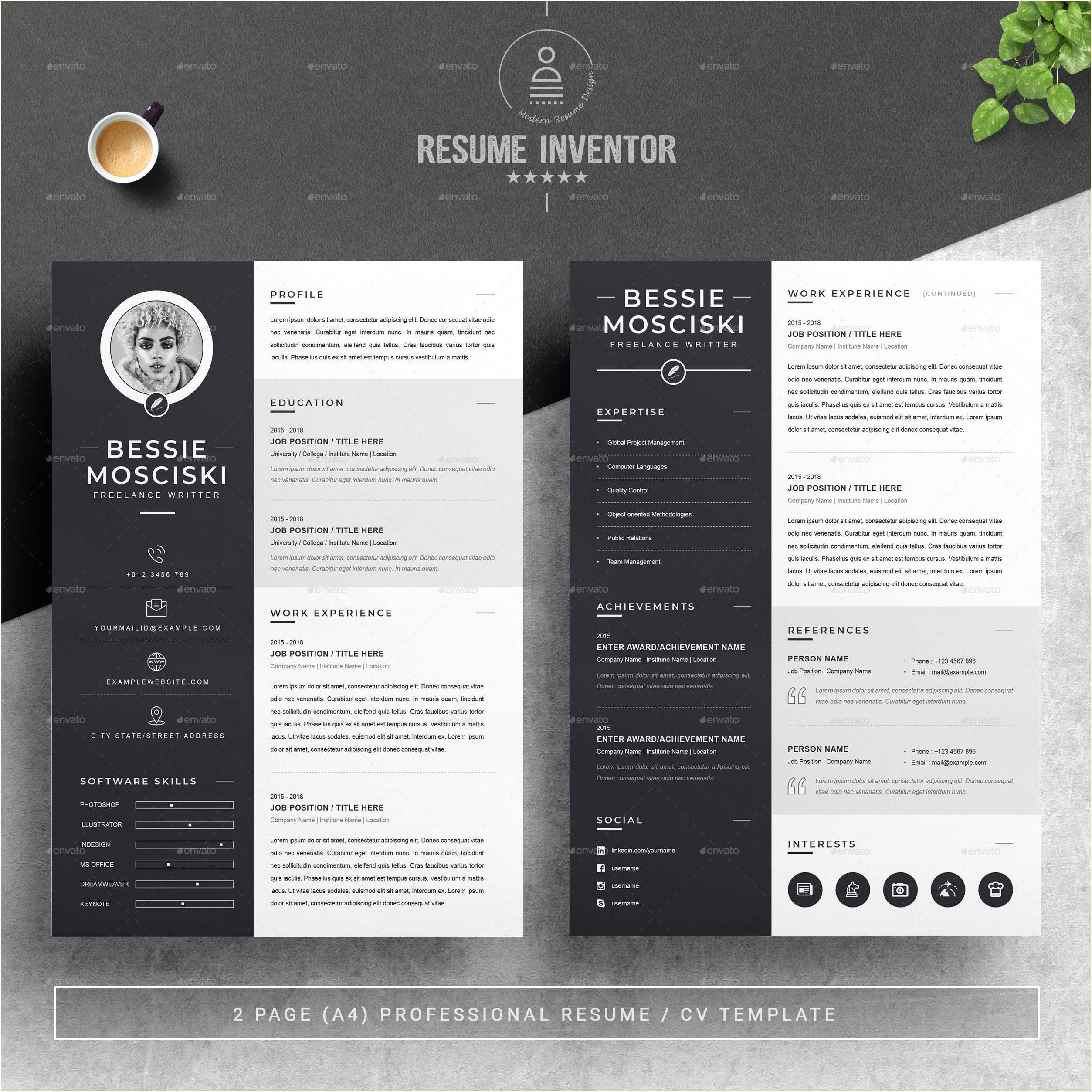 2 Page Resume Template Word Free Download