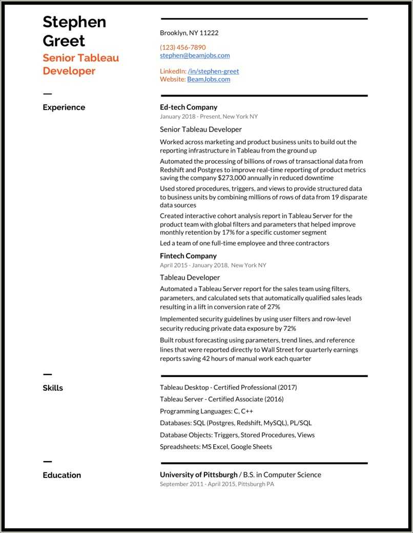 3 Years Experience Resume In Pl Sql