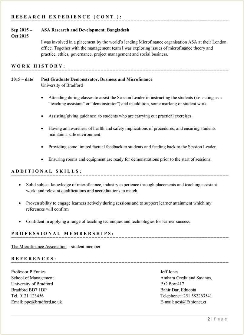 Academic resume template for grad school resume example gallery