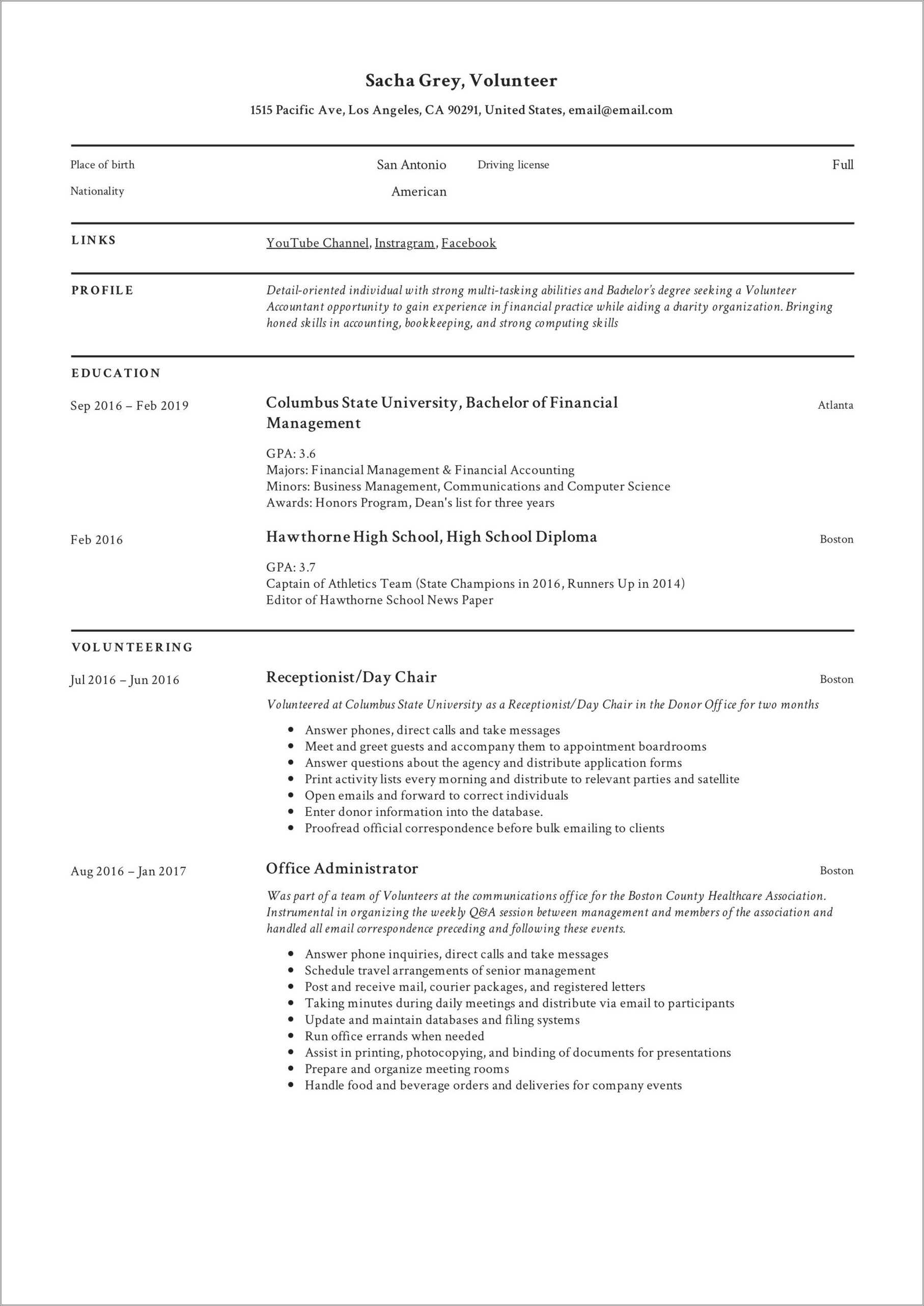Air Force Crew Chief Resume Sample