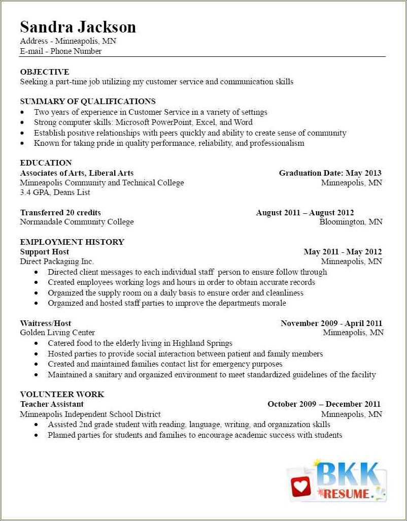 Airline Customer Service Agent Resume Summary