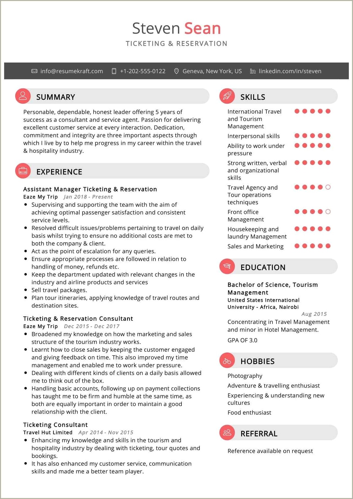 Airline Ticketing Agent Resume Objective