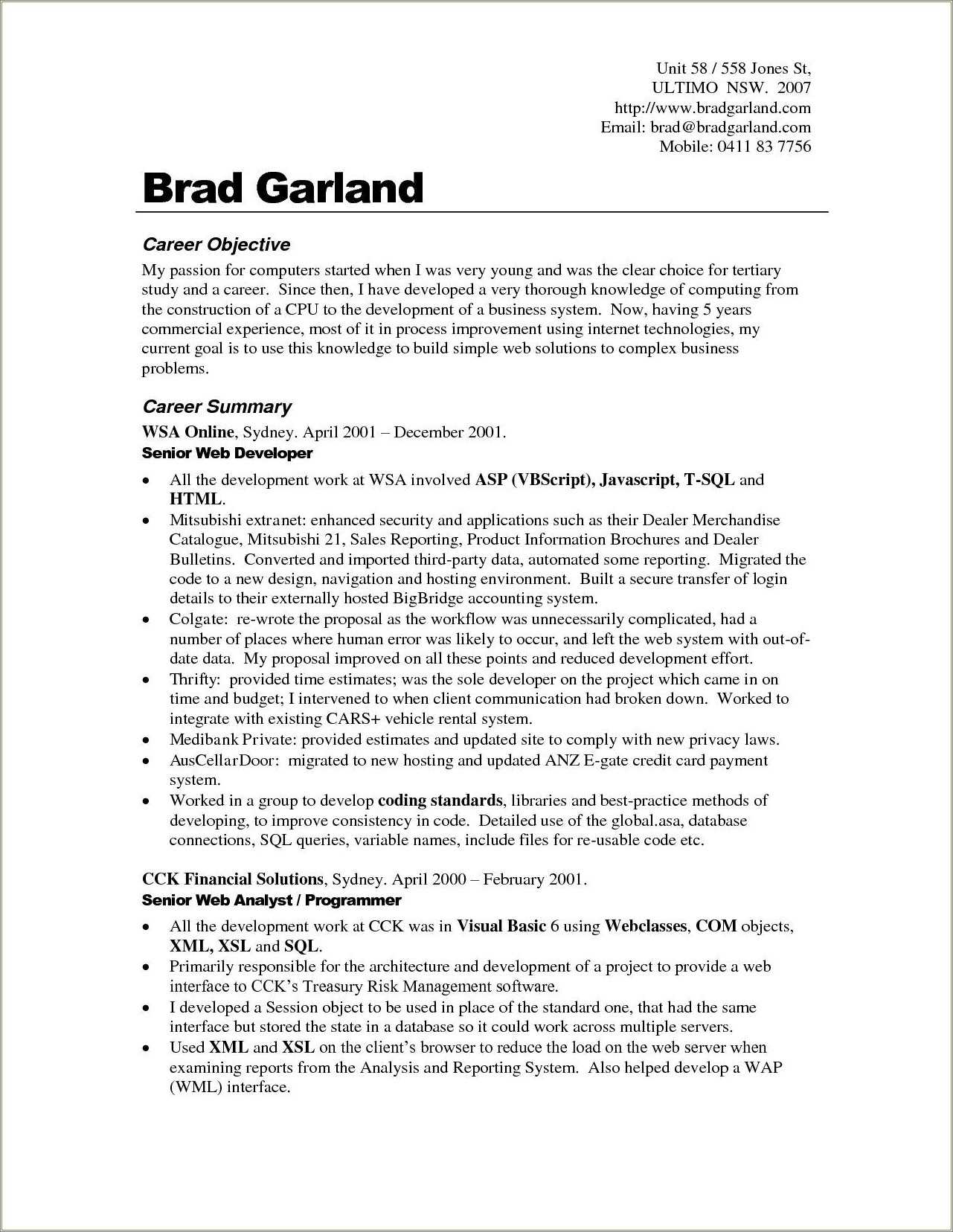 Alternative To Career Objective On Resume