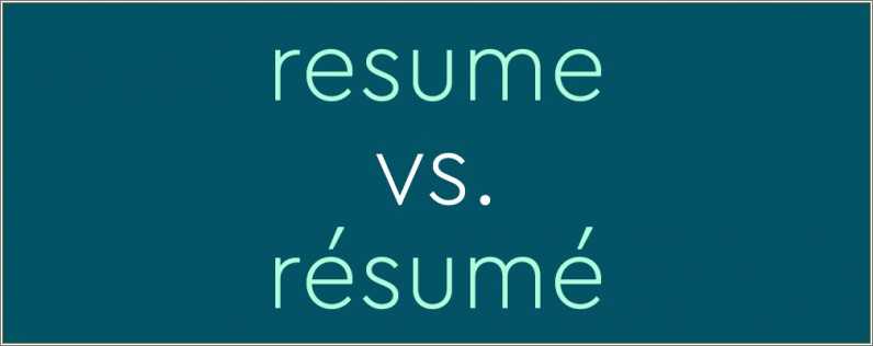 another word for saying resume