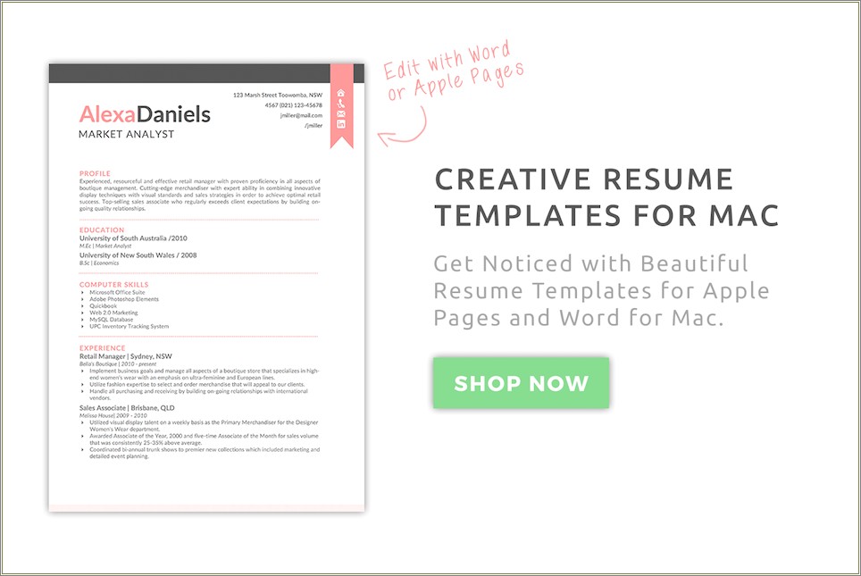 Free resume templates apple pages resume example gallery