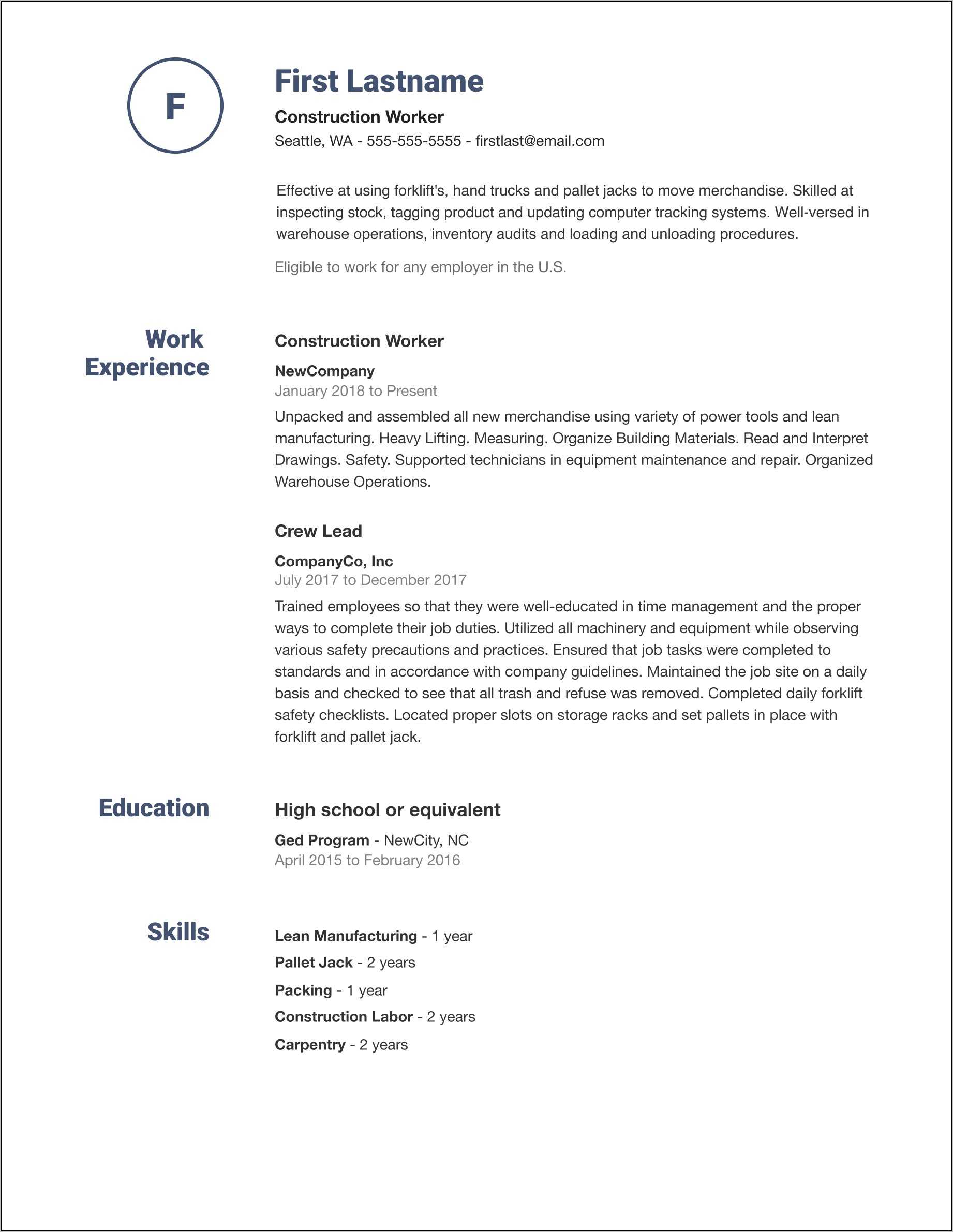 Applicant Tracking System Resume Sample