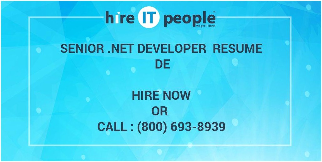 Asp Net Developer 3 Years Experience Resume