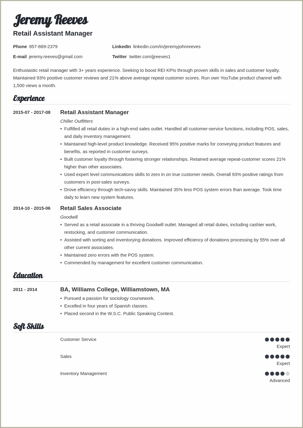 Automotive Assistant Service Manager Resume Resume Example Gallery