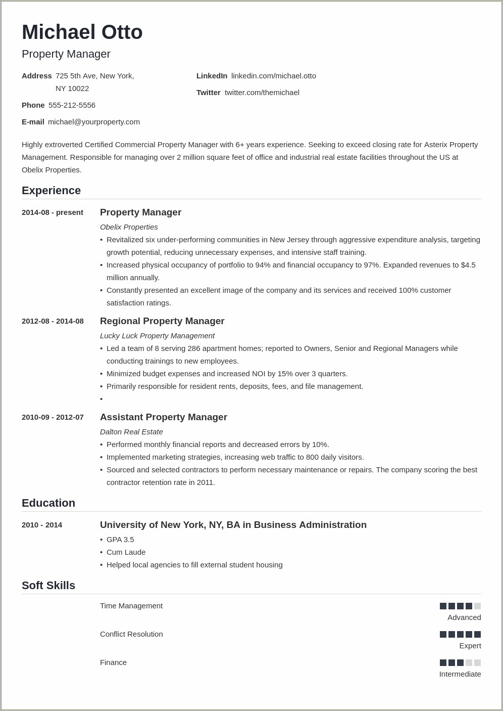 Assistant Property Manager Resume No Experience Resume Example Gallery