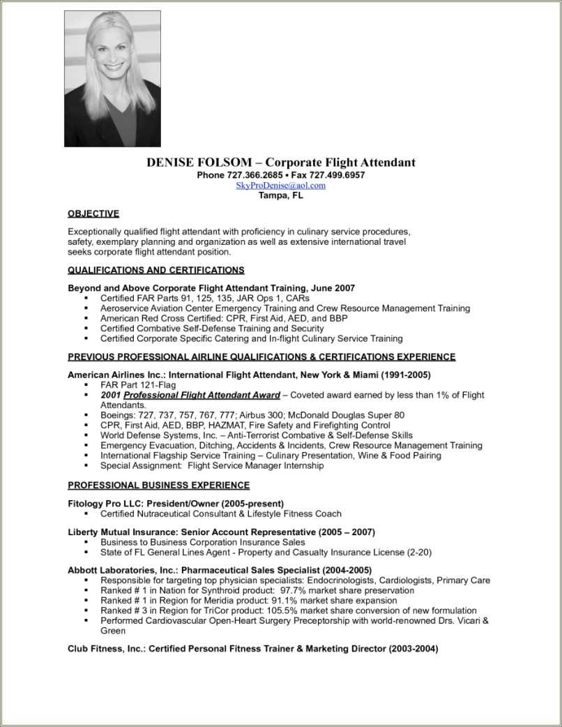 Attendant Sample Resume No Experience