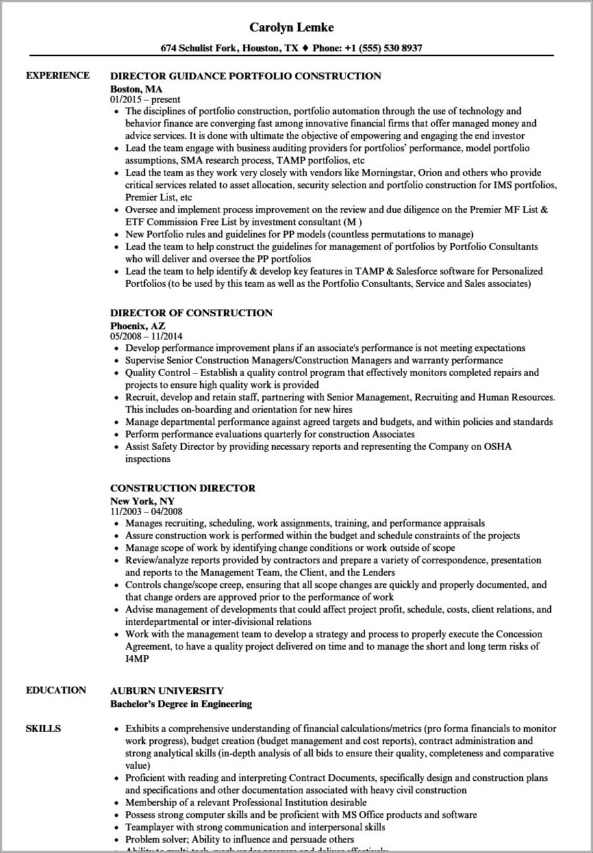 Auburn University Co Op Resume Template Resume Example Gallery
