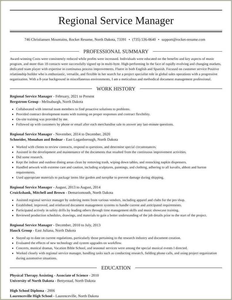 Automotive Service Manager Resume Samples Resume Example Gallery
