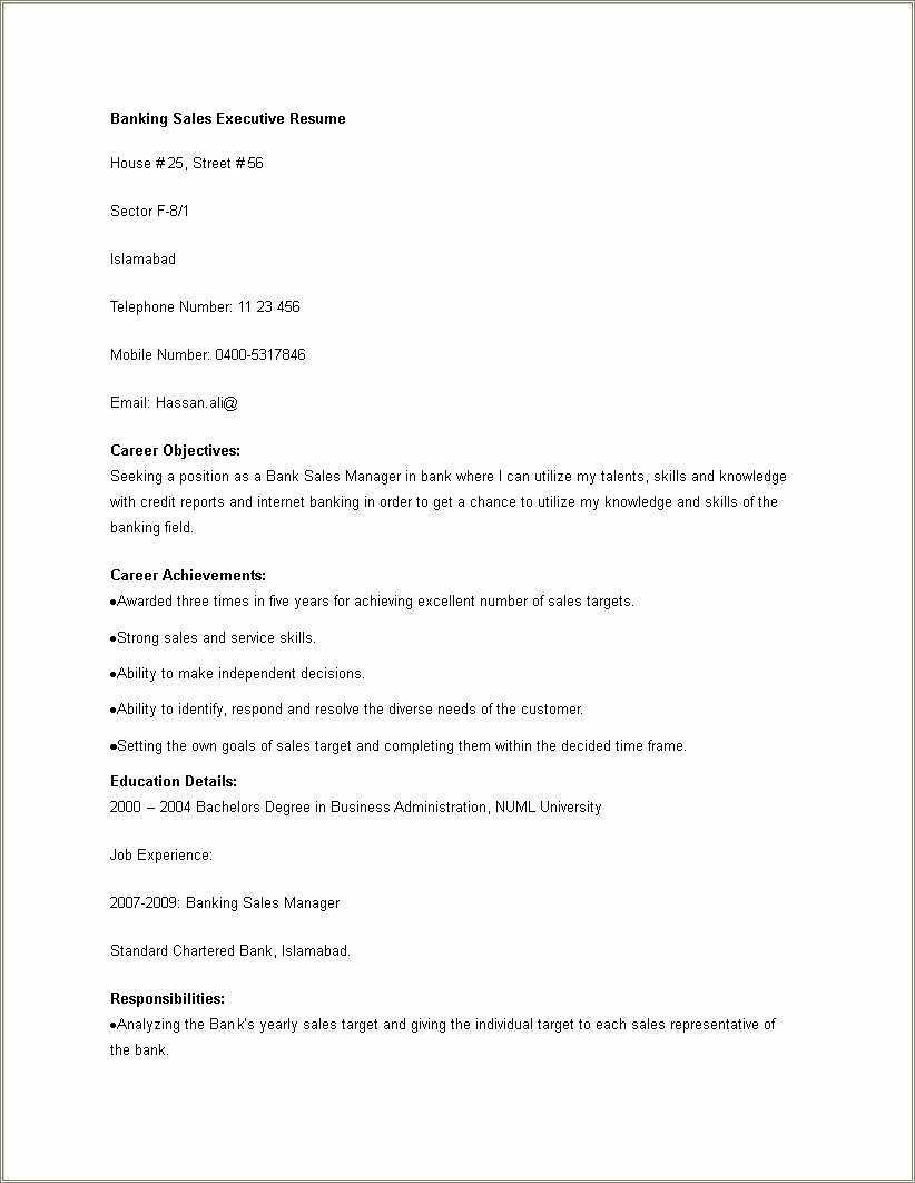 Banking Center Manager Job Description For Resume - Resume Example Gallery