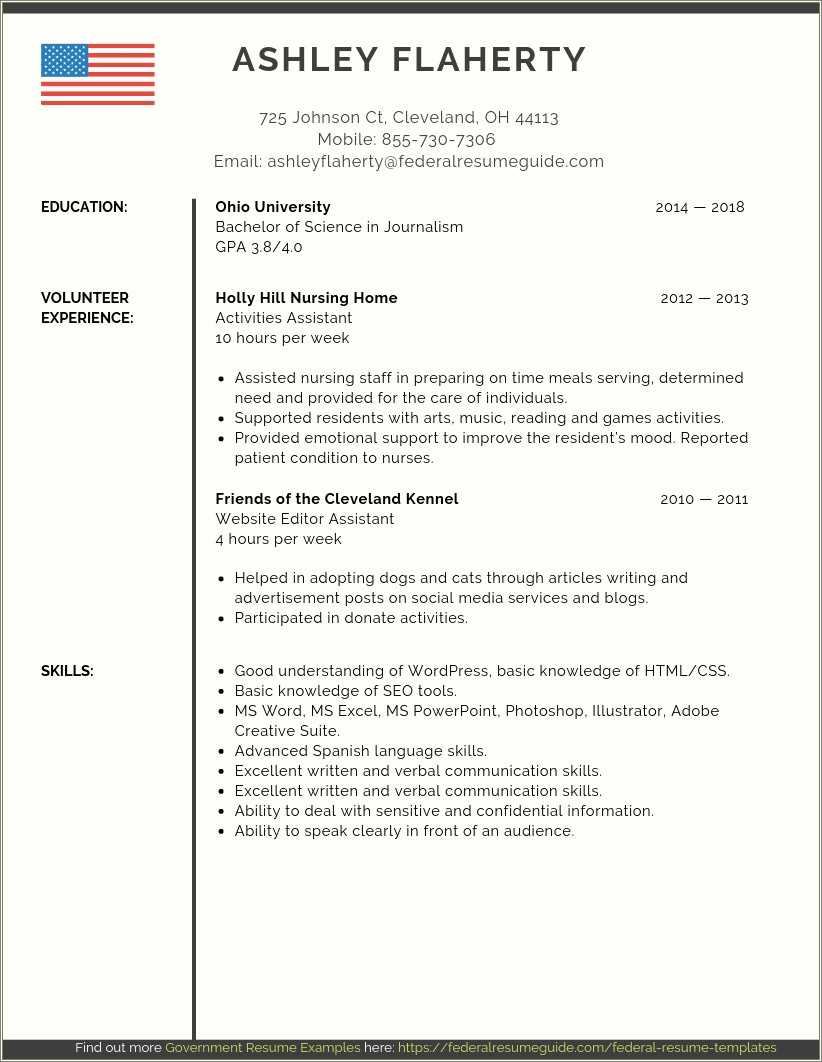 writing a resume for usajobs