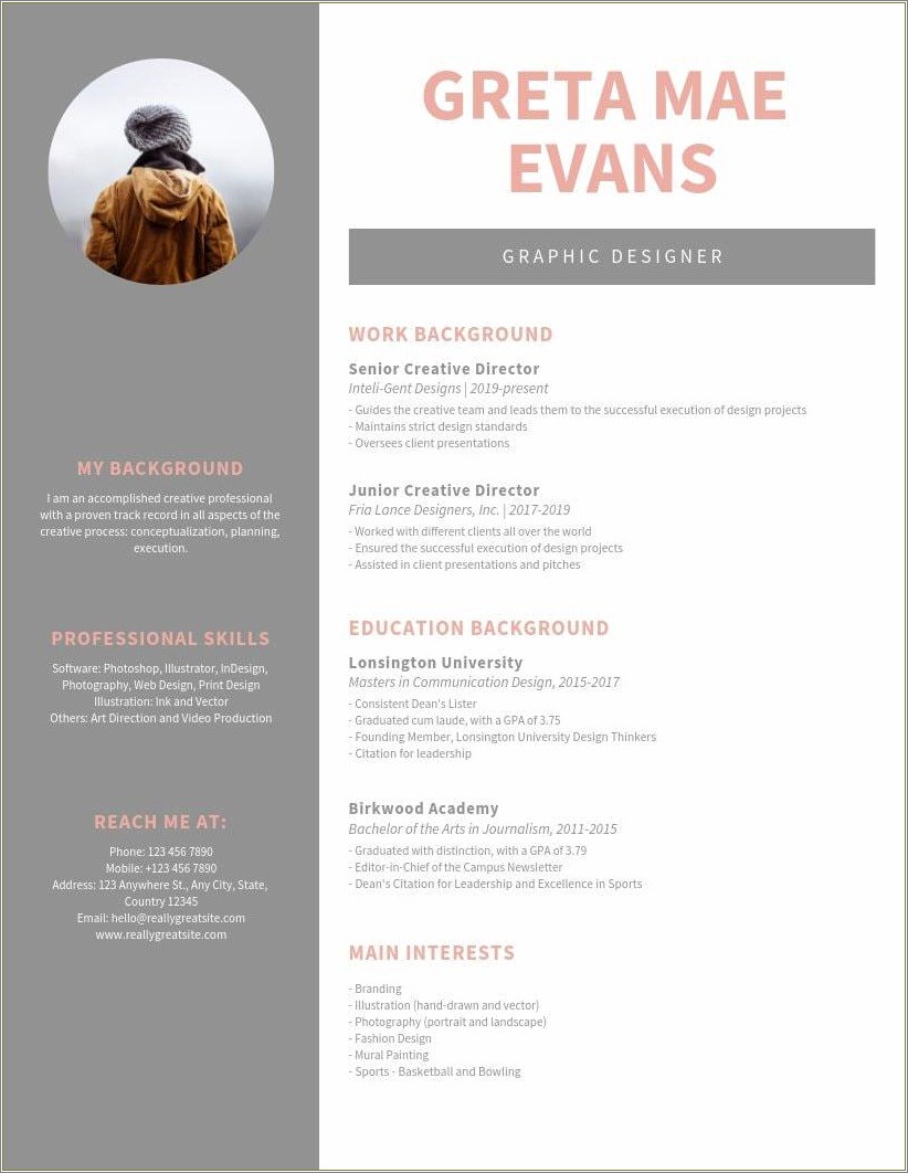 Best Color To Have On Resume Resume Example Gallery