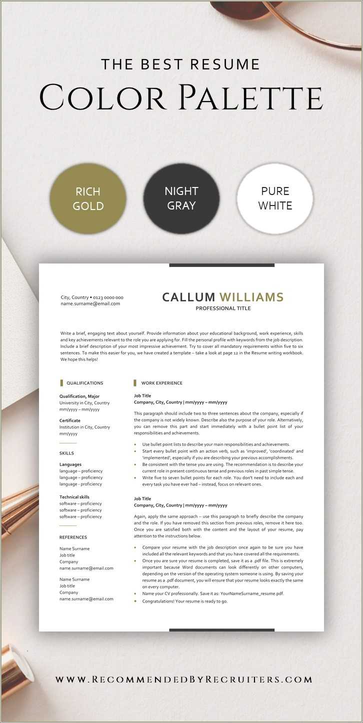 The Best Colors For Resume Resume Example Gallery