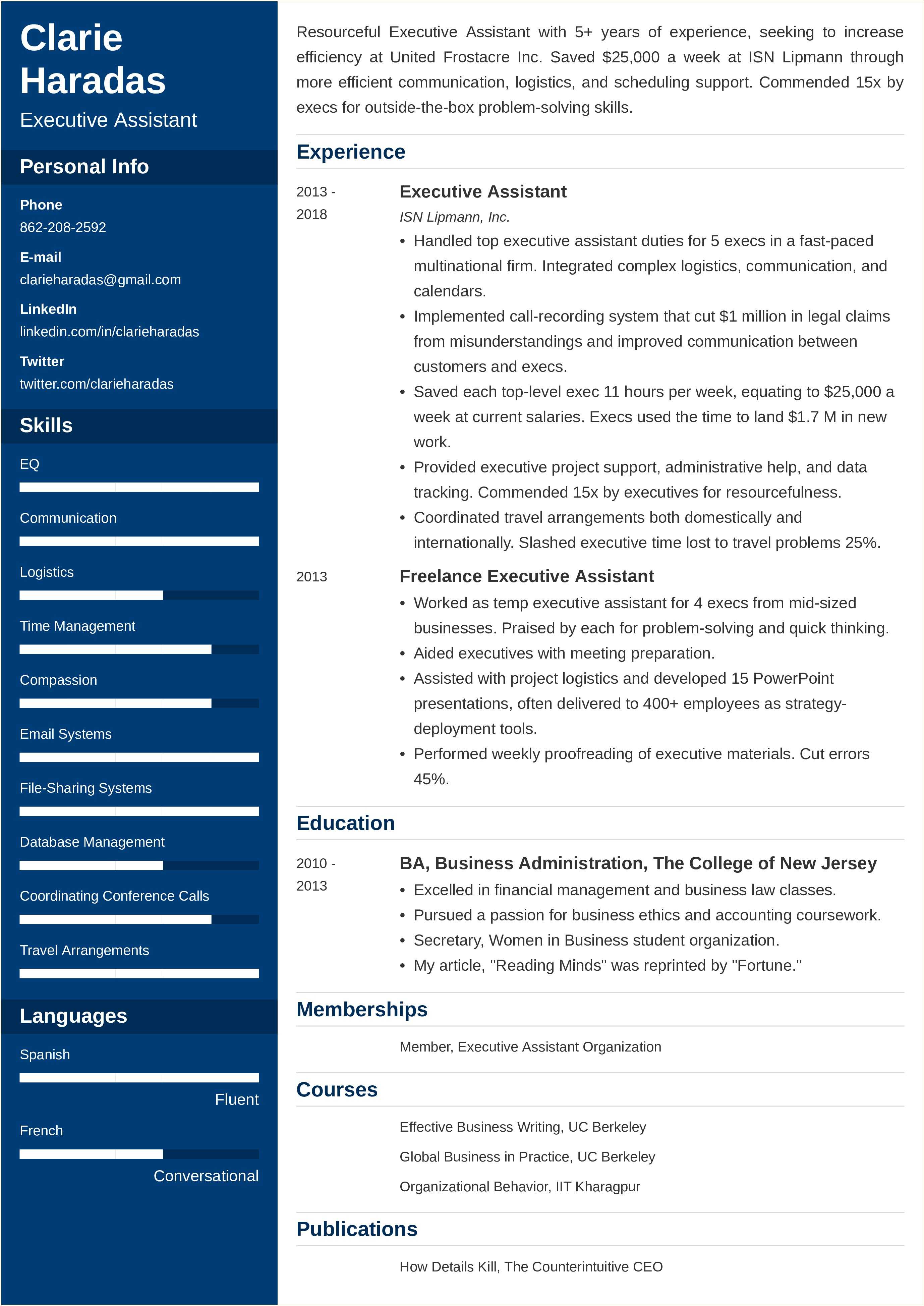 Best Example Of Resume Profiles For Fresh Graduate