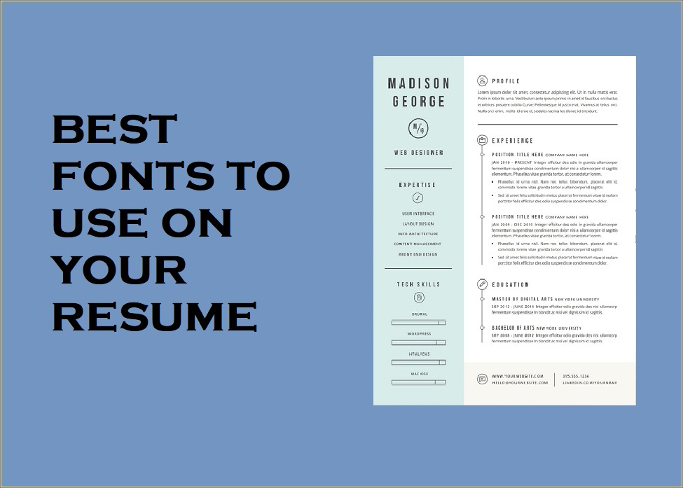 Best Font For Resume In 2017 Resume Example Gallery
