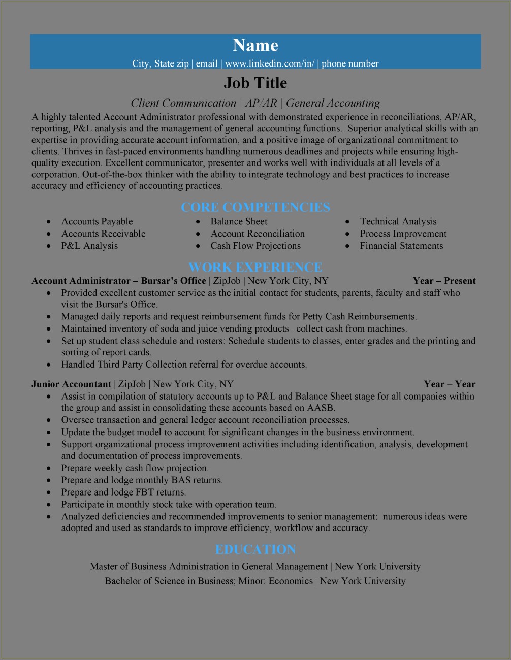Best Font For Resume Website