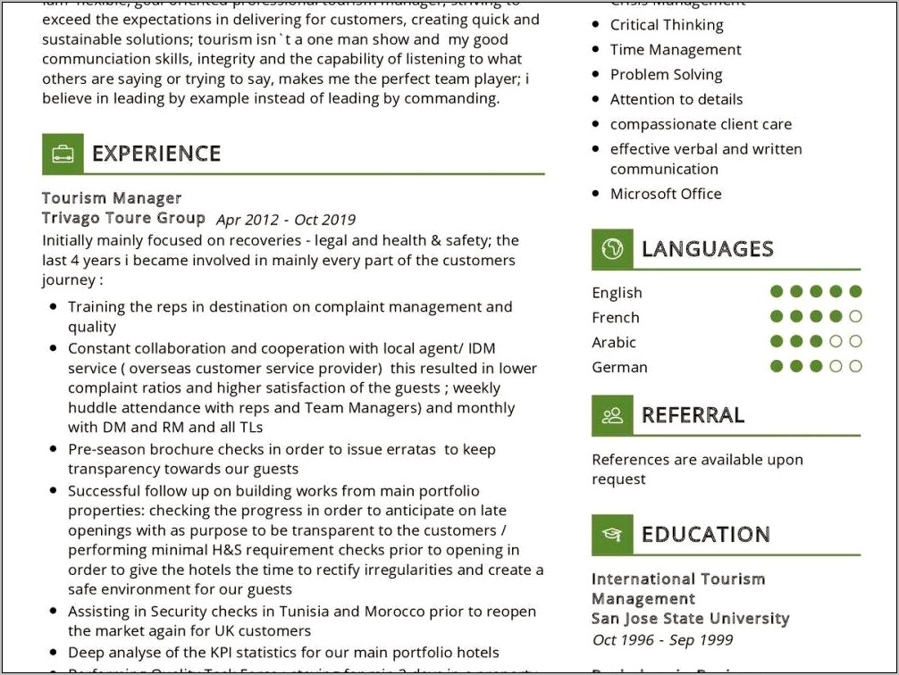 Best Guest Relations Manager Resume