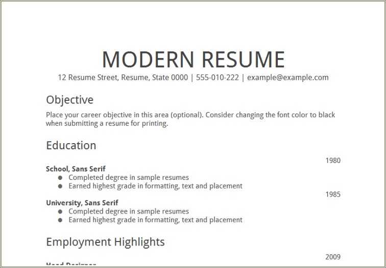 Best Job Resume Objective Examples
