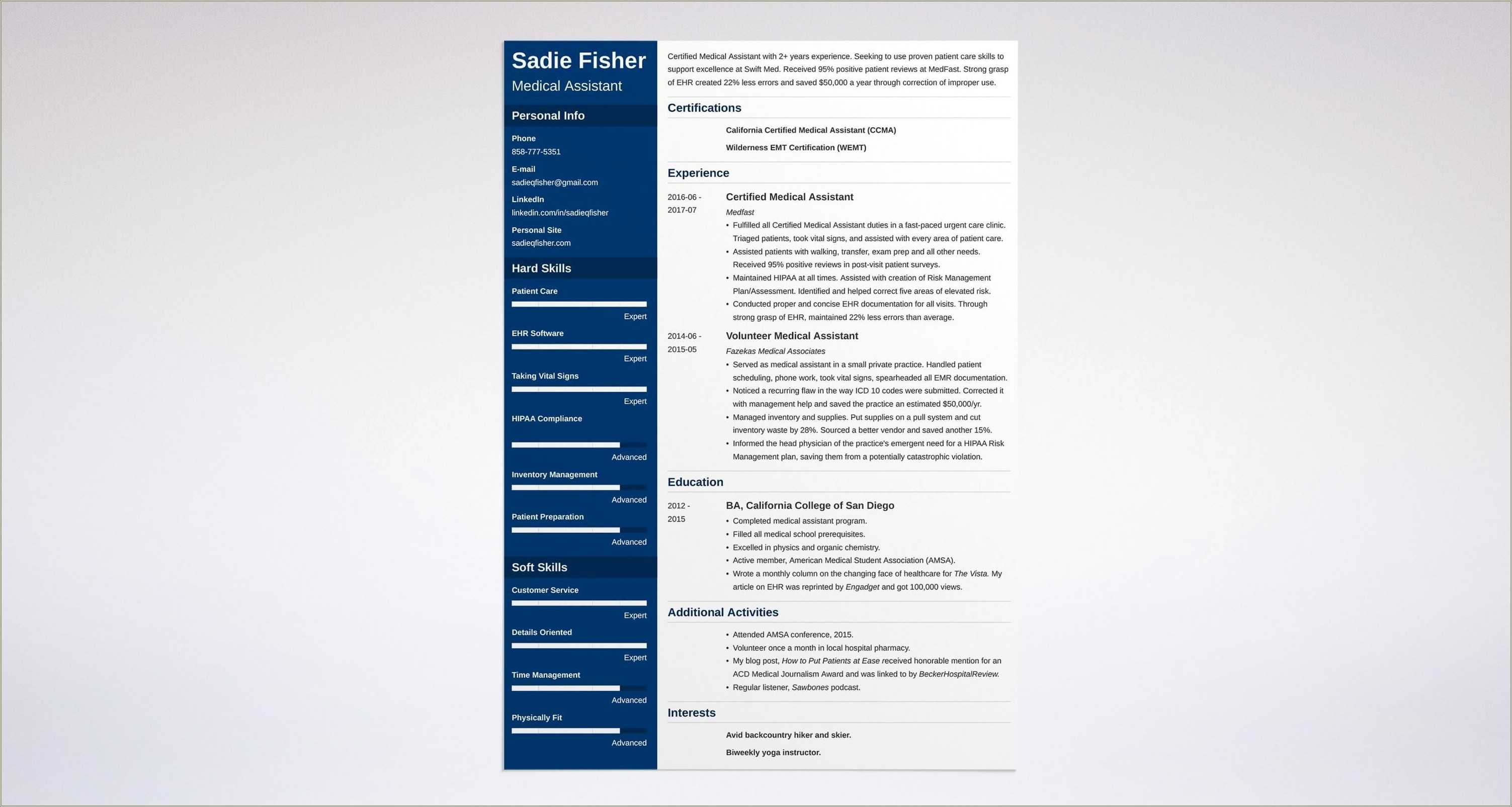 Best Objective For Resume Medical Assistant Resume Example Gallery