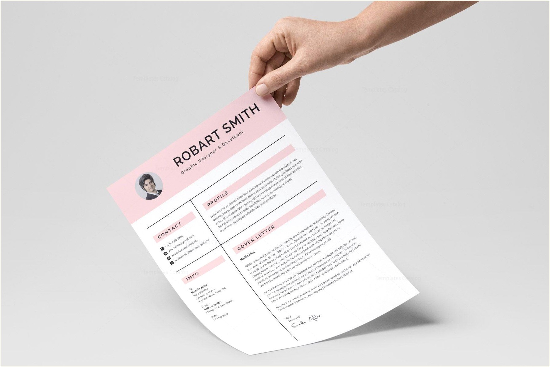 type paper print resume on