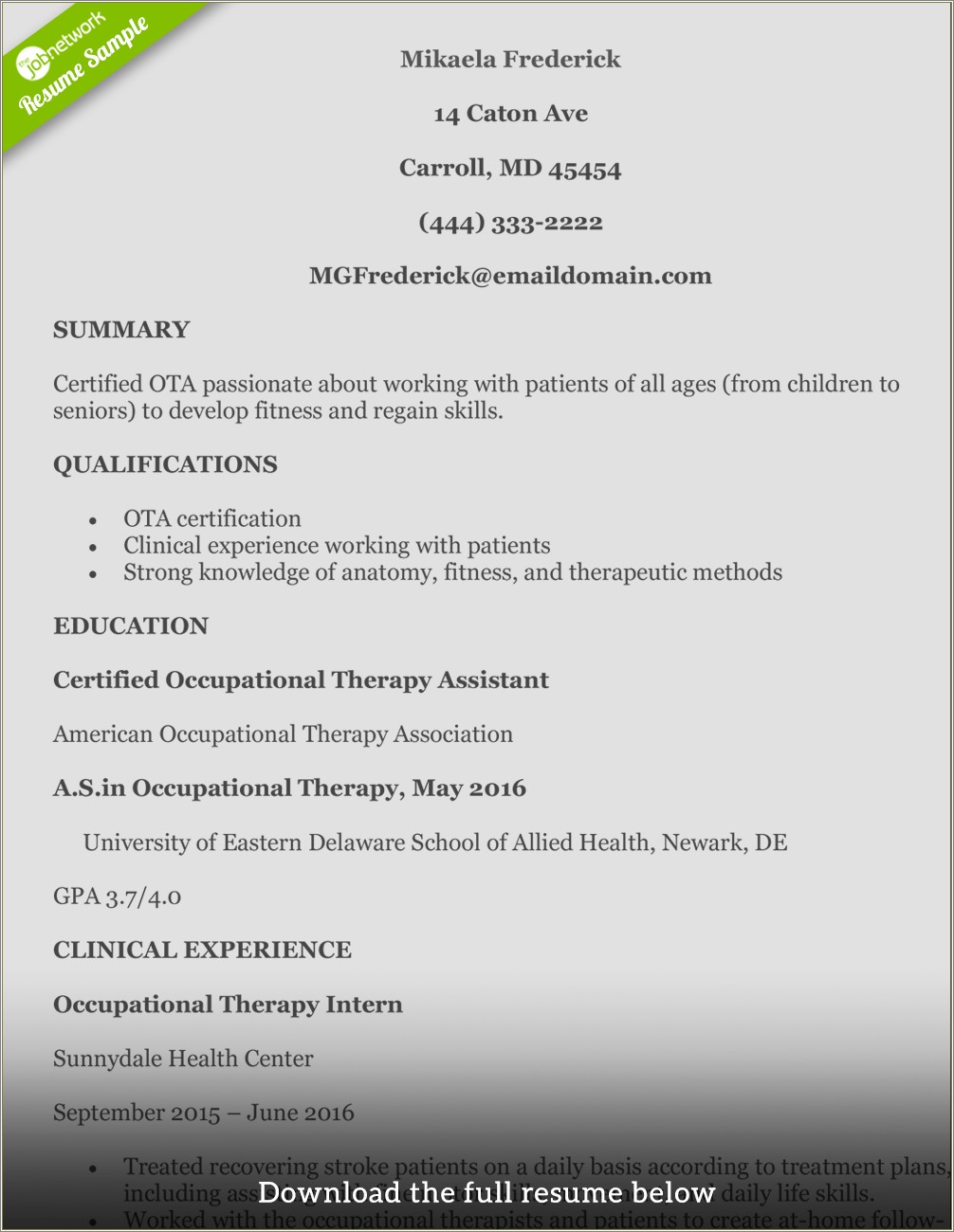 Best Physical Therapy Aide Resume