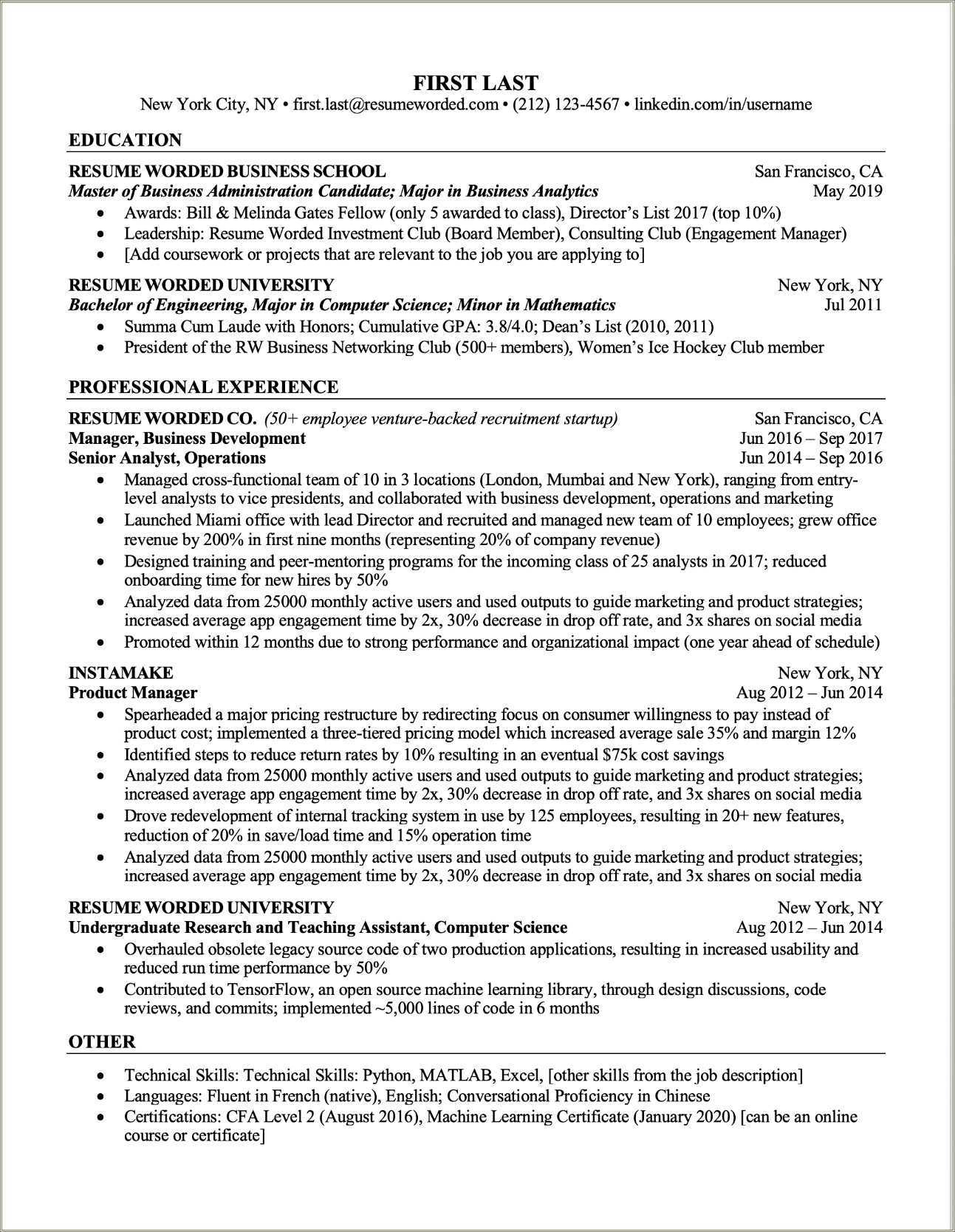 Best Resume Format For Applicant Tracking Systems Resume Example Gallery