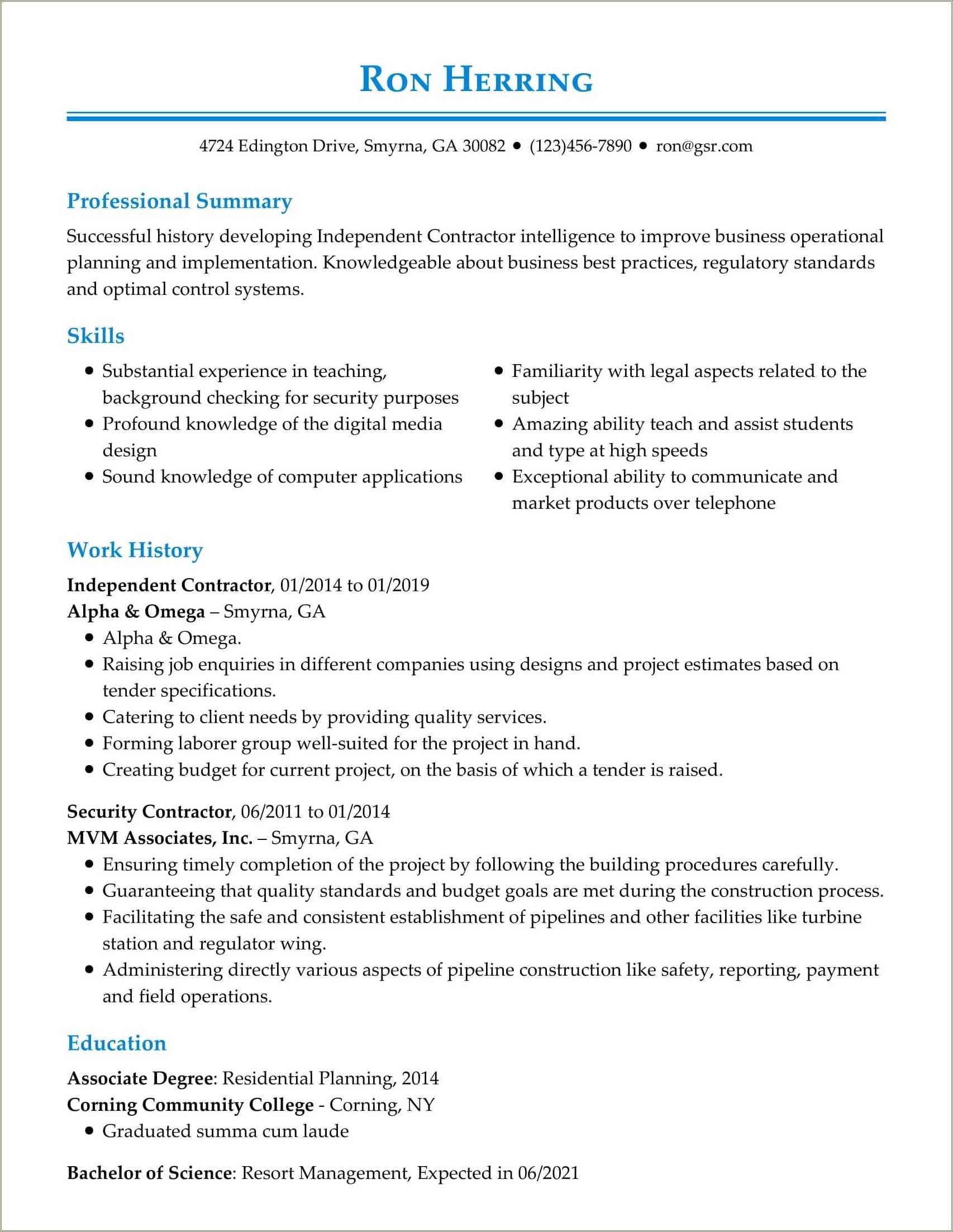 Best resume format for experienced professionals resume example gallery