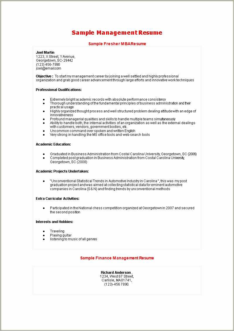 Best simple resume format for freshers resume example gallery