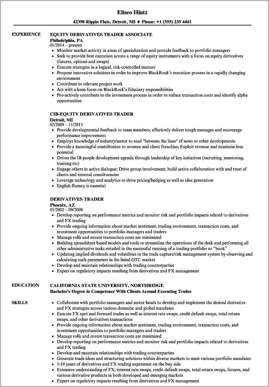 Best Resume For Trader Joe's Resume Example Gallery