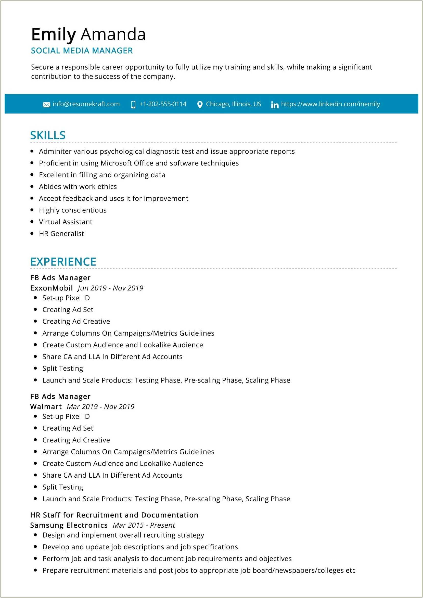 Campaign Volunteer Job Description For Resume Resume Example Gallery