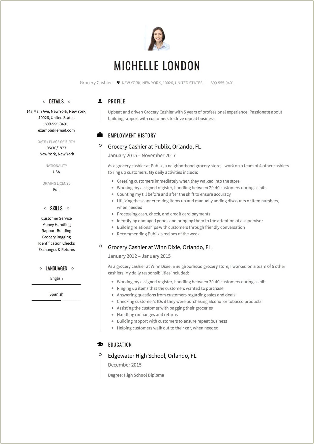 Cashier Skills To Put On Resume Resume Example Gallery