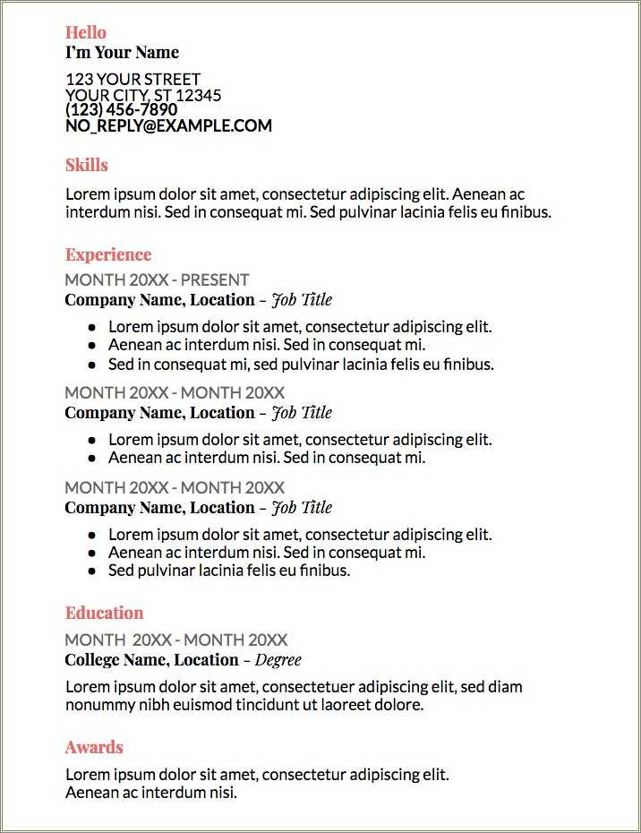 College application resume template free google docs resume example