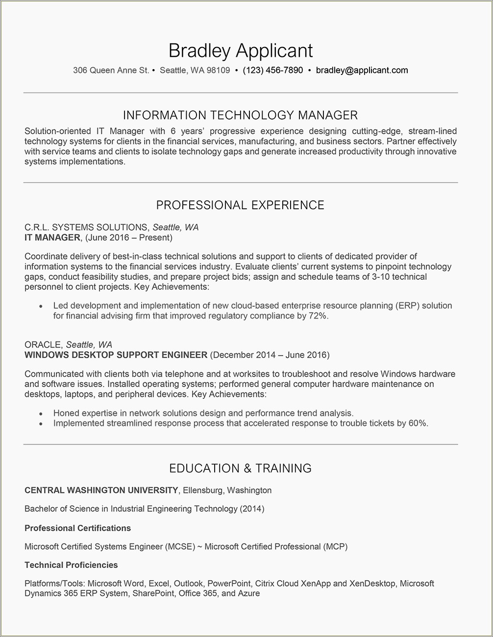Computer Information Systems Manager Resume