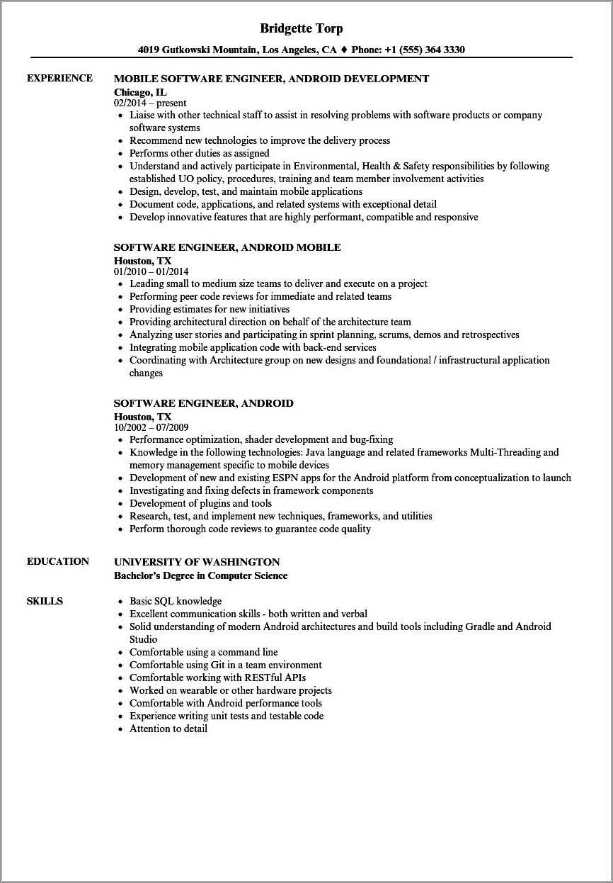 Computer Programs Examples For Resume - Resume Example Gallery
