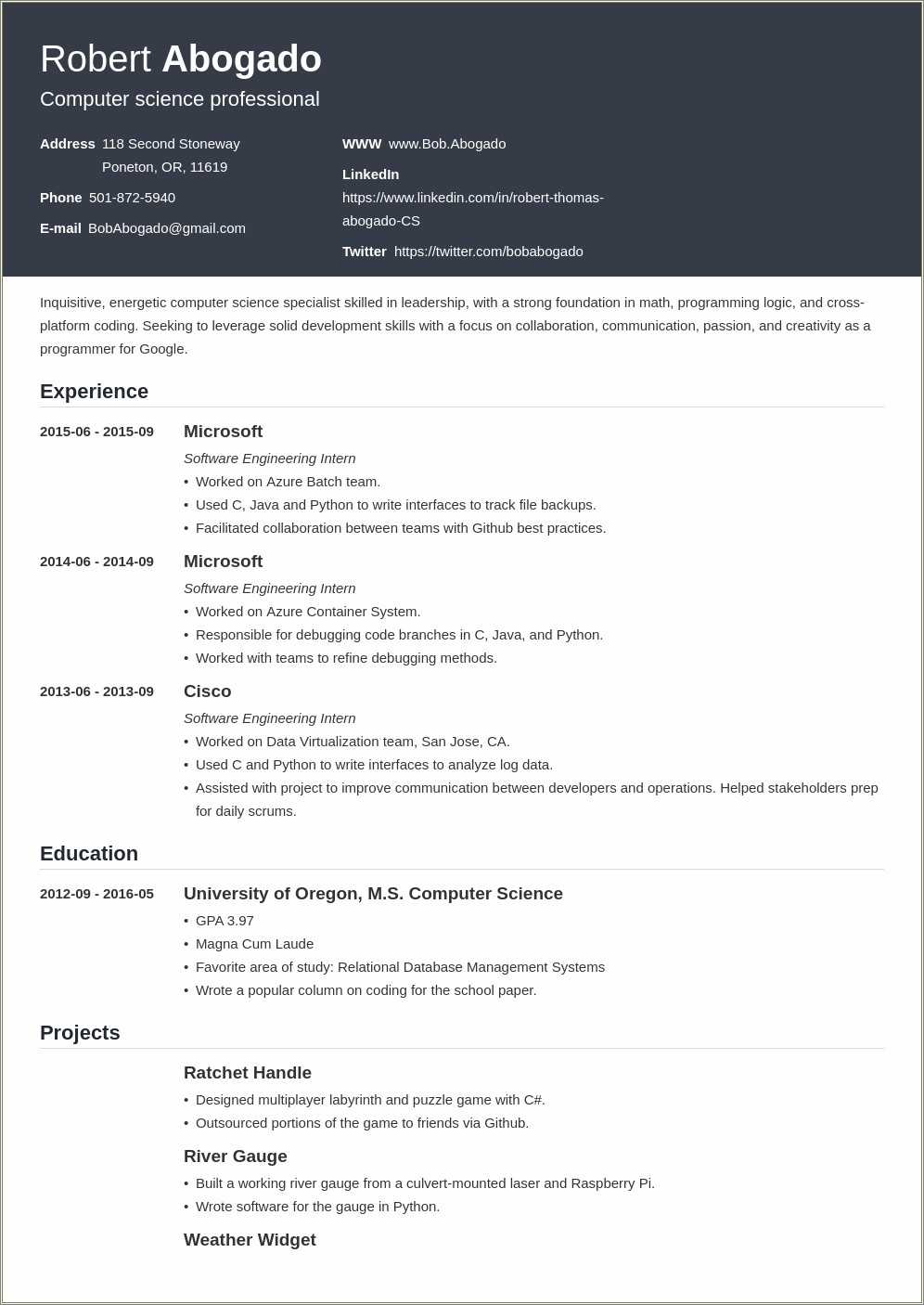 Computer Science Skills Resume Sample Resume Example Gallery Computer Science Skills Resume Sample Resume Example Gallery