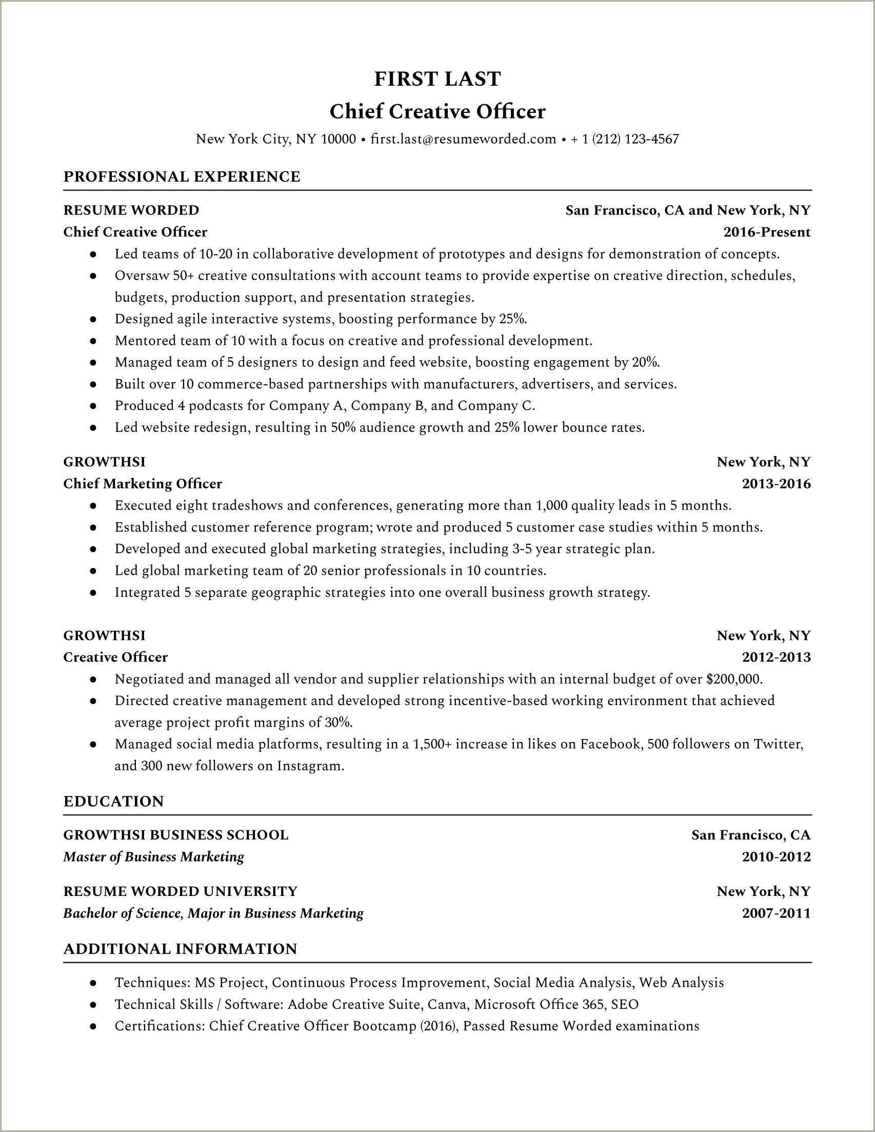 Copy Chief Job Description Real Resume
