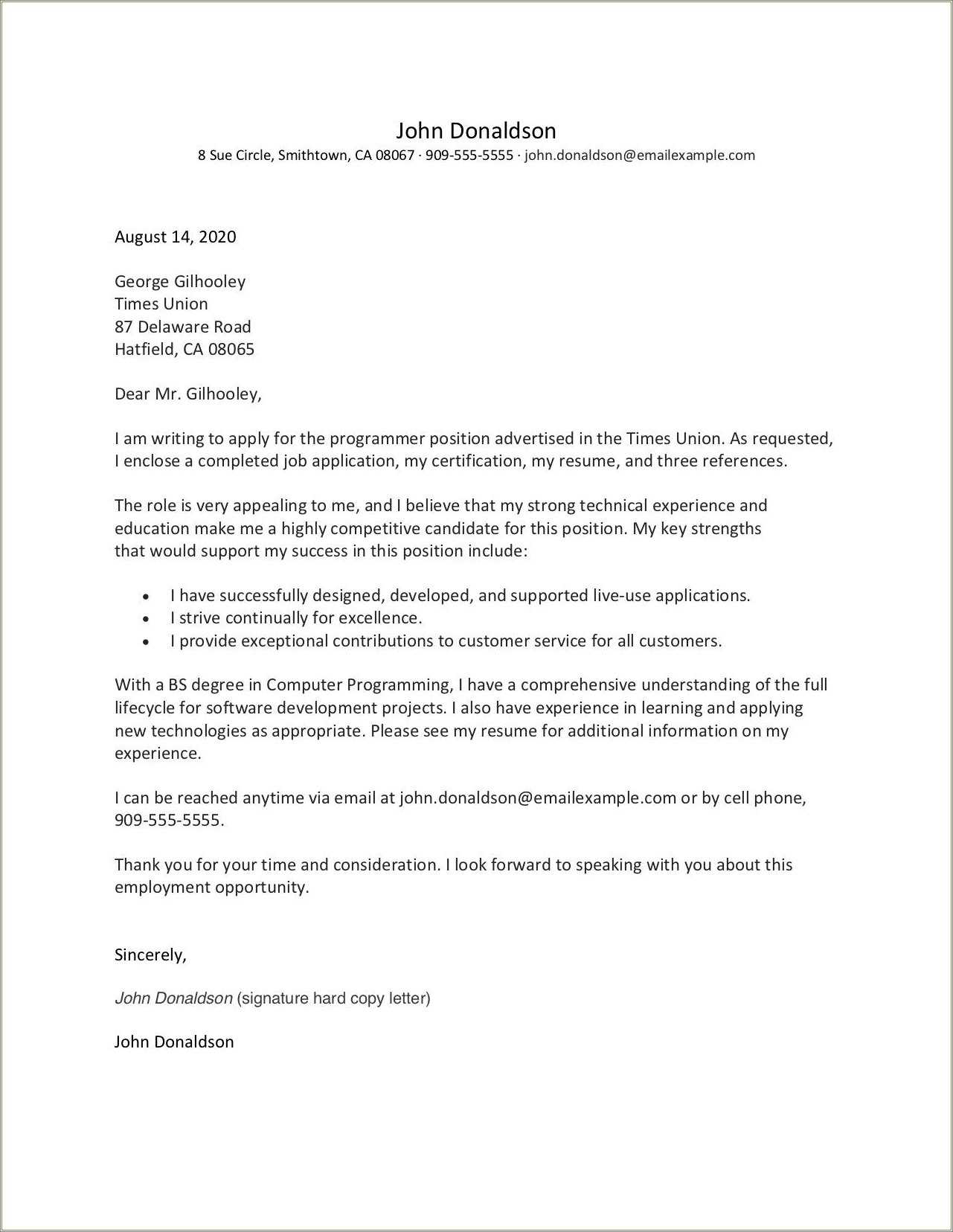 Email Cover Letter And Resume Sample - Resume Example Gallery
