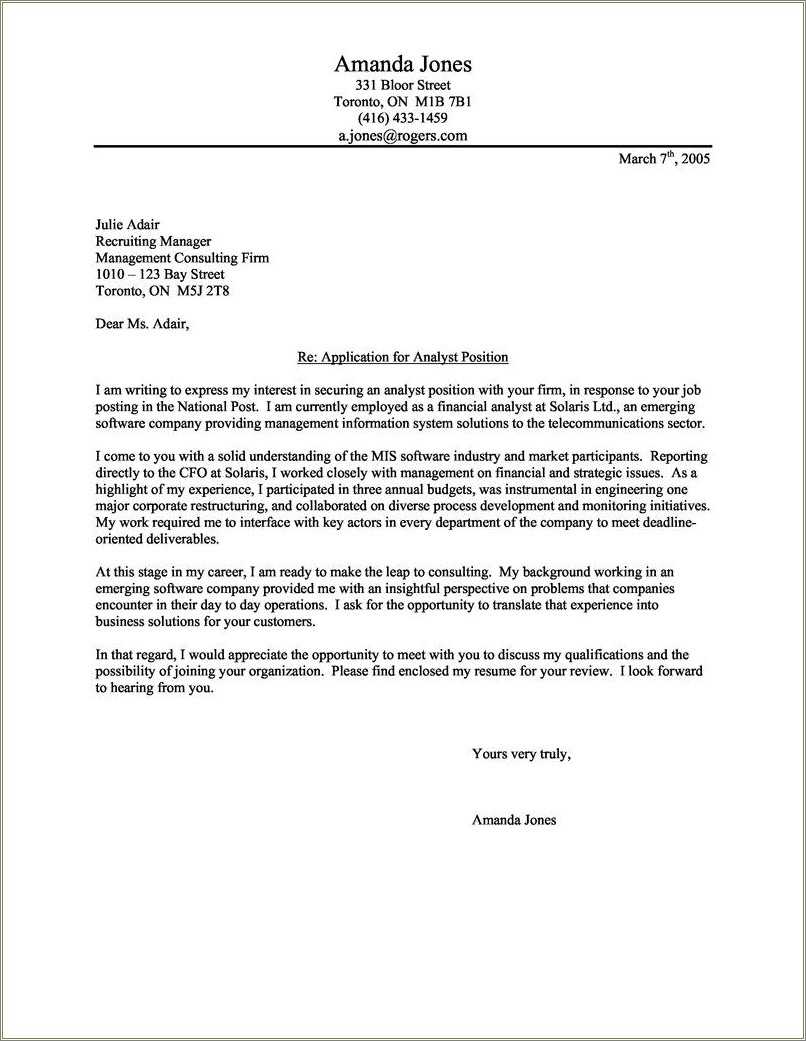 Cover Letter For Resume Evaluation Letter