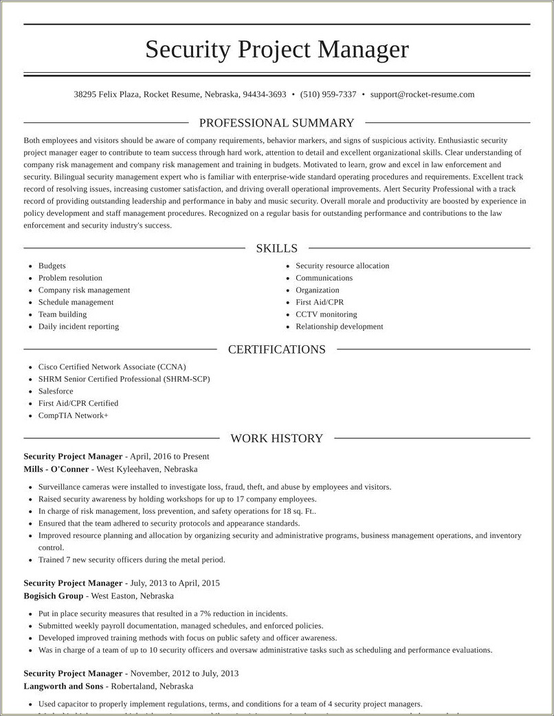 Cpr Certification On Resume Example