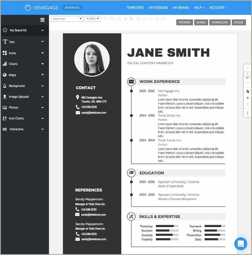 create simple resume online free for freshers