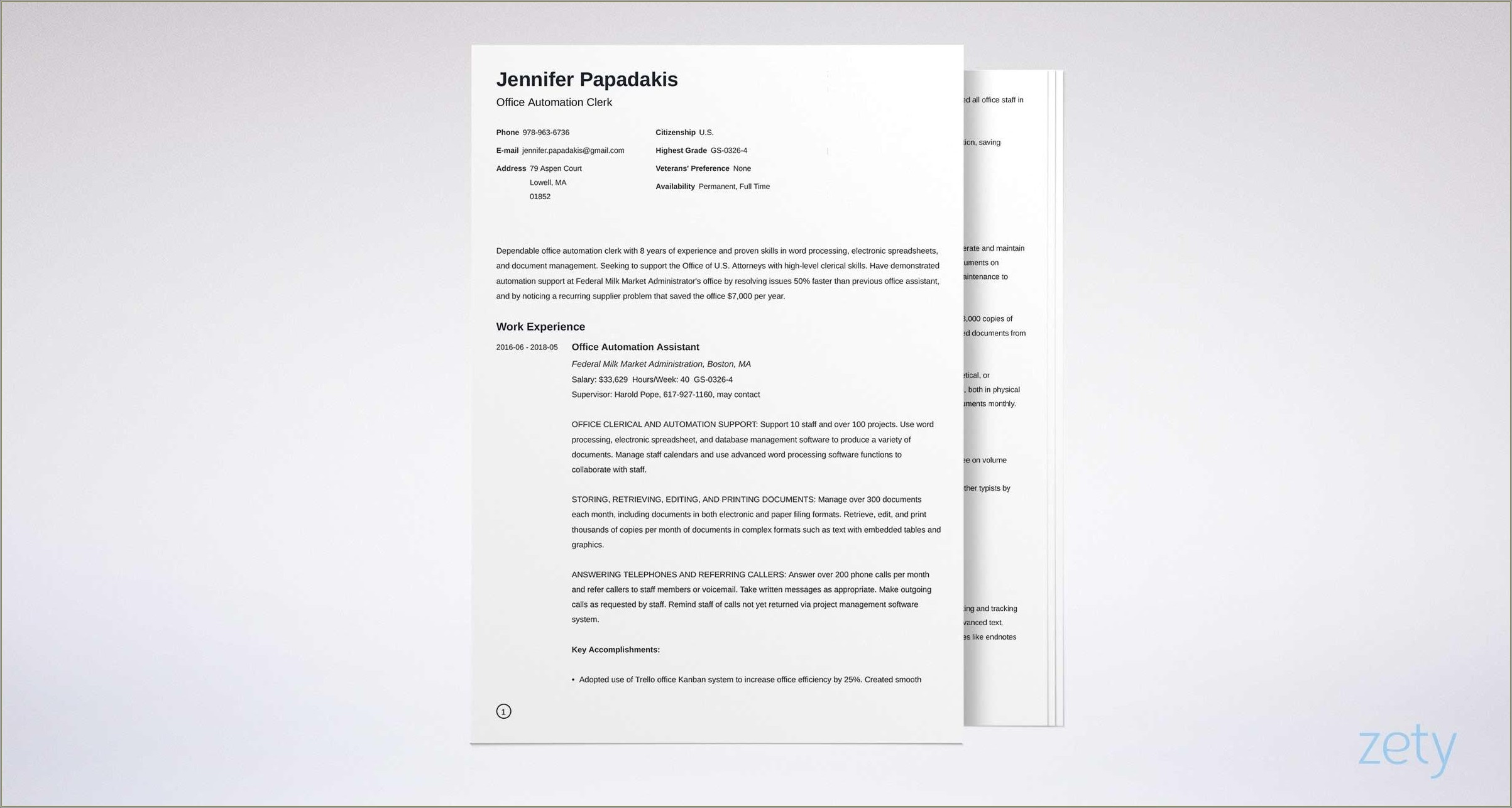 Creating A Government Job Resume