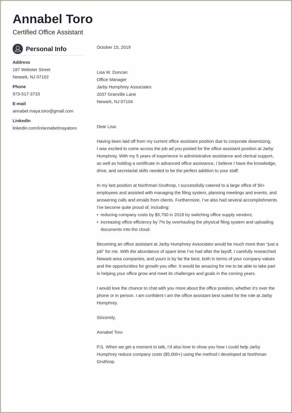 Creating A Resume Cover Letter Sample Resume Example Gallery