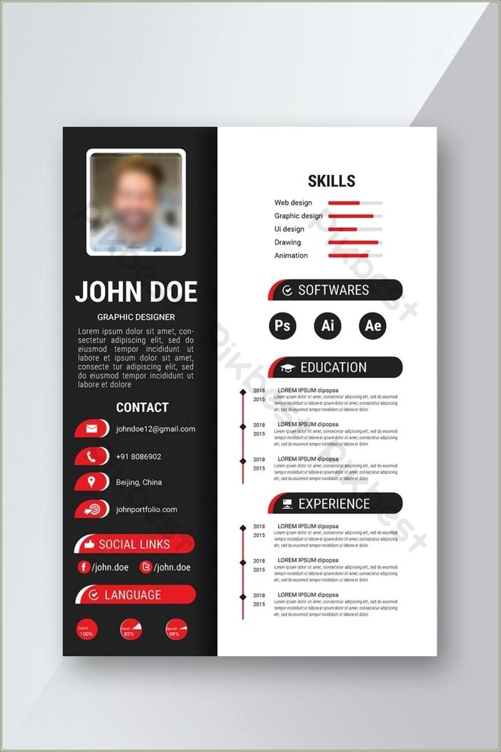 Creative Resume Template Word Download Free