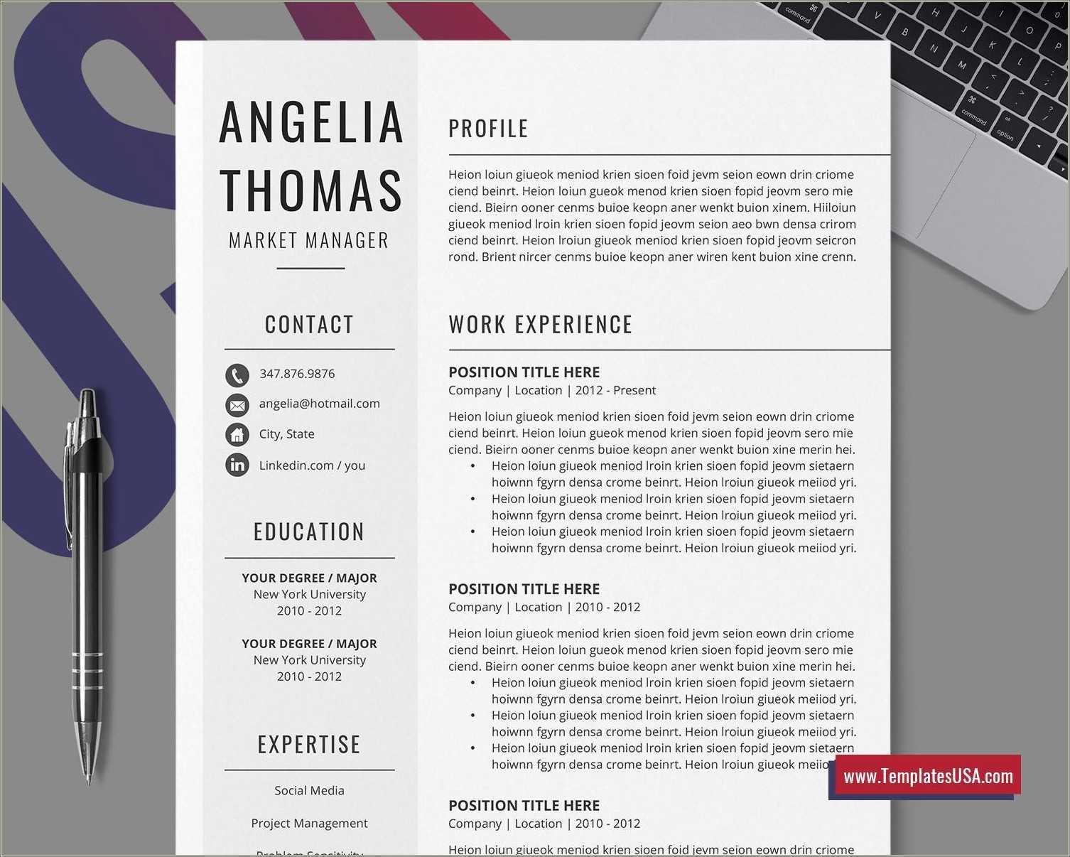  Creative Resume Templates Free Download Microsoft Word Resume Example 
