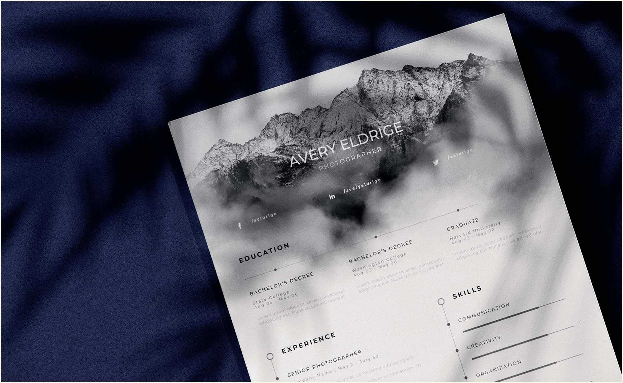 Creative resume templates free download for photoshop resume example