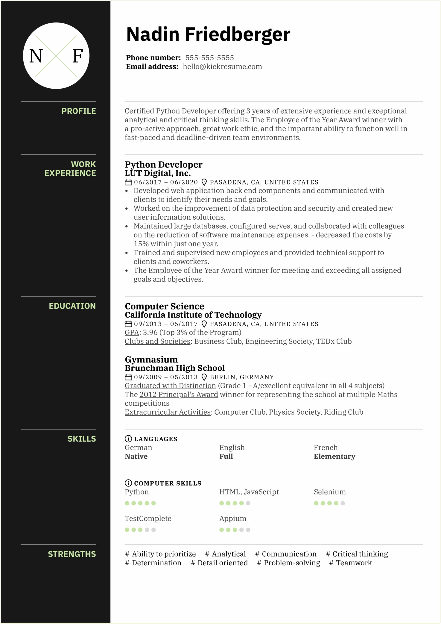 analytical thinking skills resume